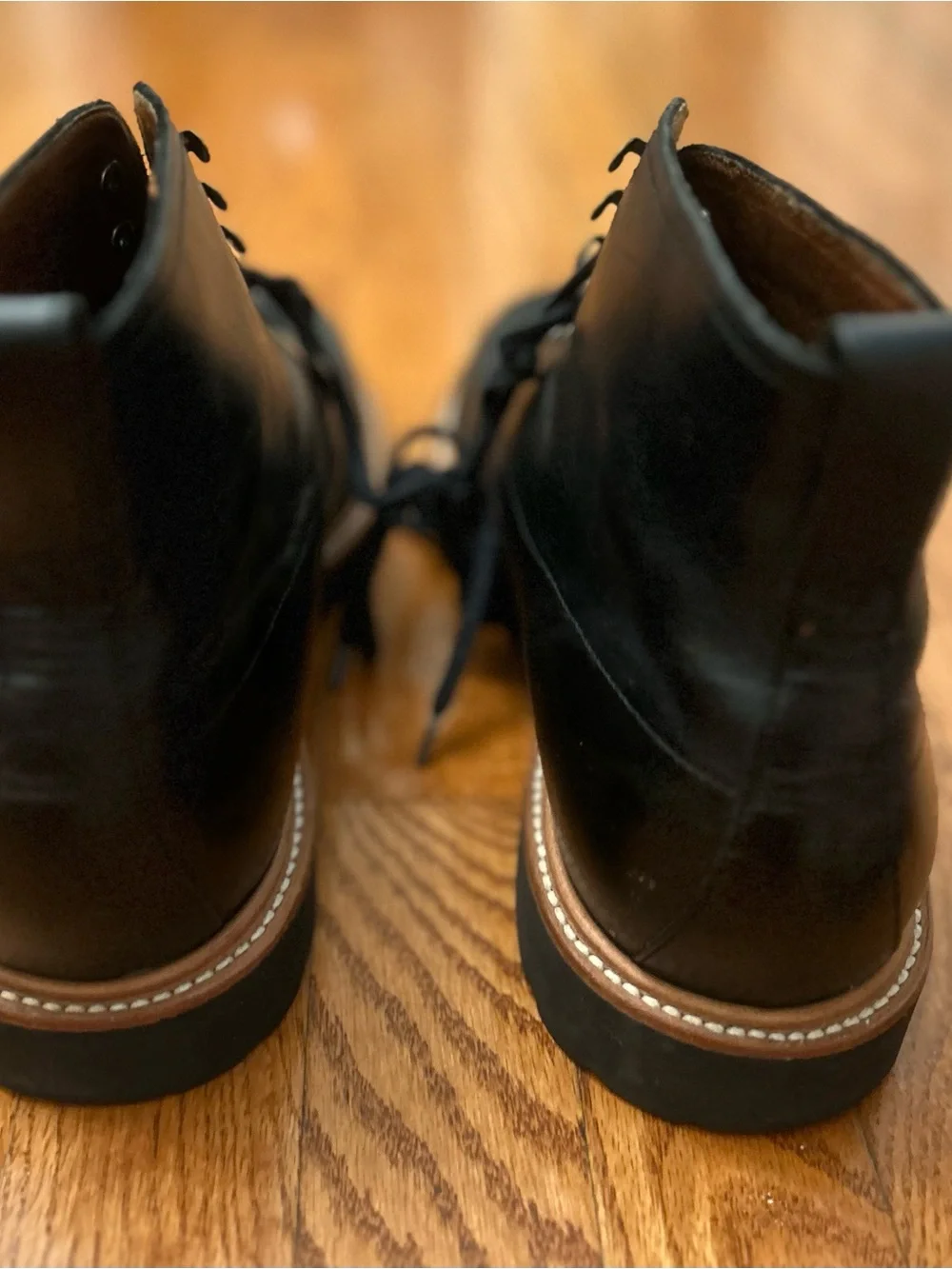 J.CREW Men’s Size 13 Kenton Black Leather Lace-Up Ankle Boots